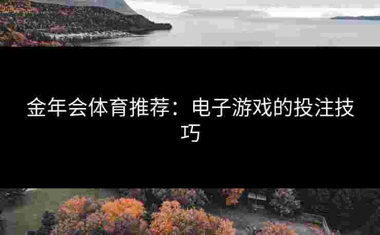 金年会体育推荐：电子游戏的投注技巧